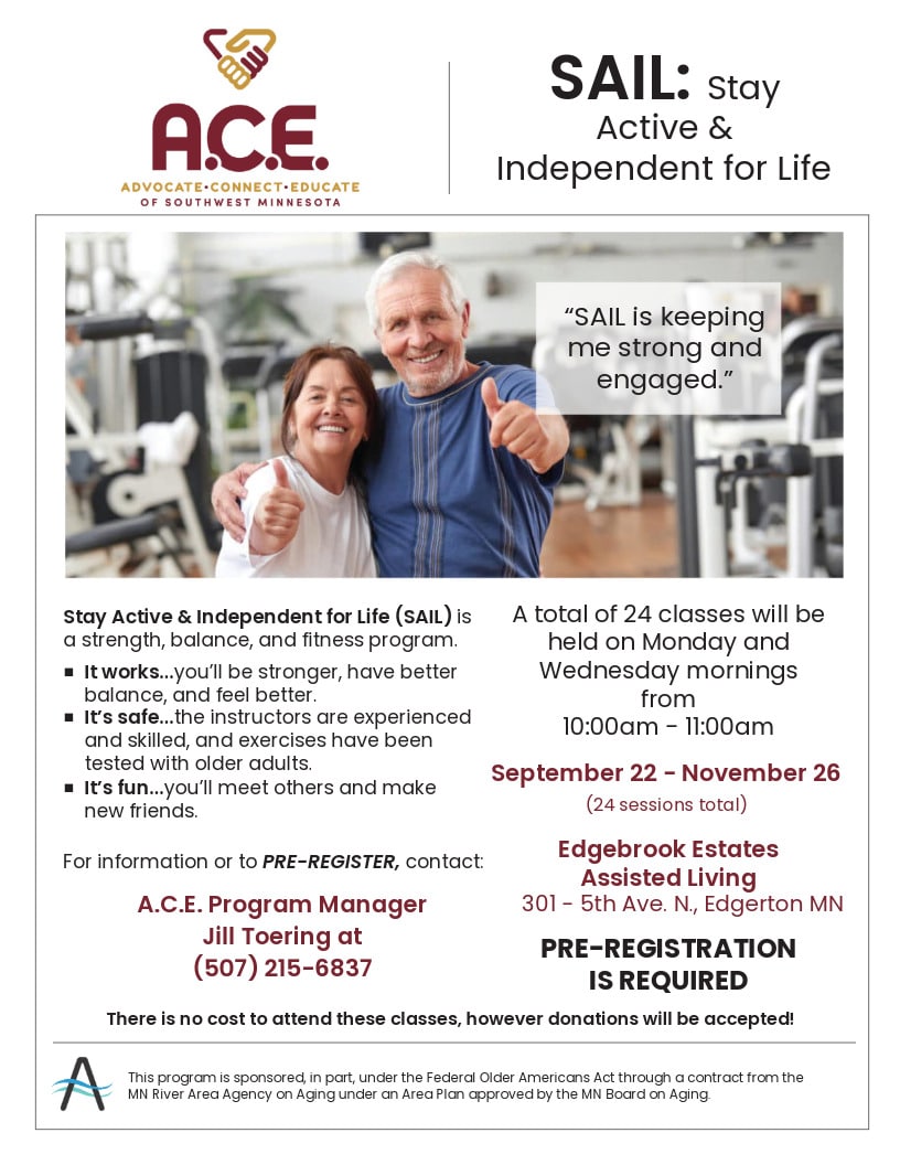 Stay Active & Independent for Life (SAIL) series – Edgerton MN
