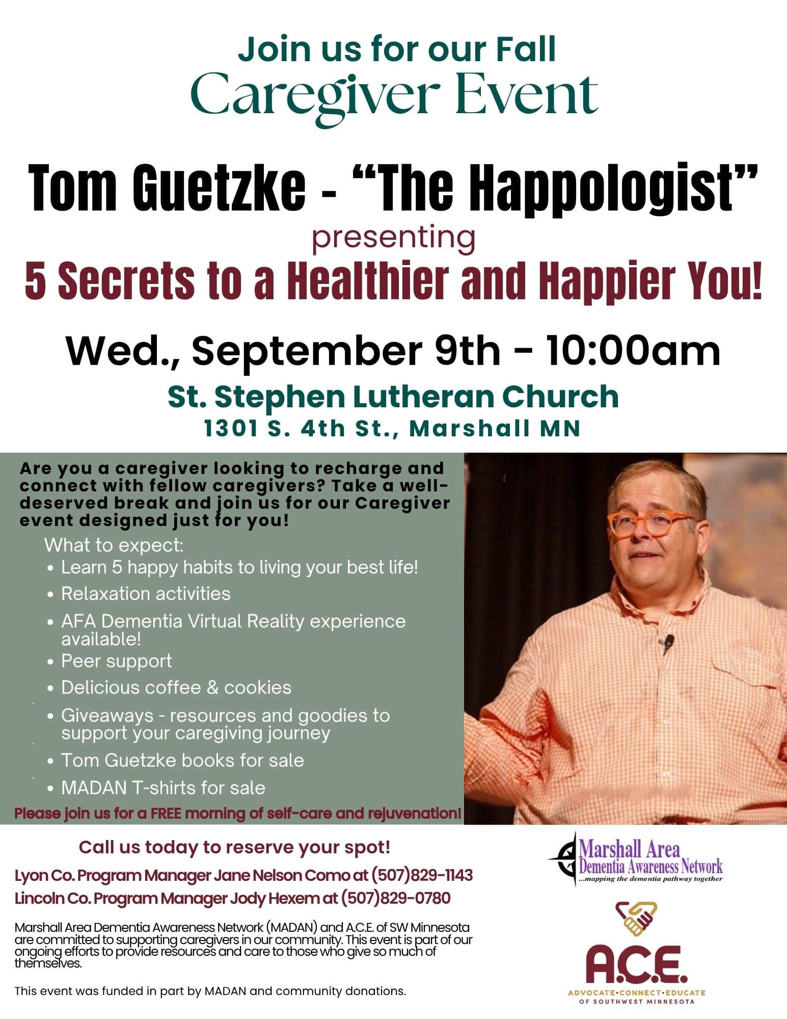 fall 2026 caregiver event flyer madan