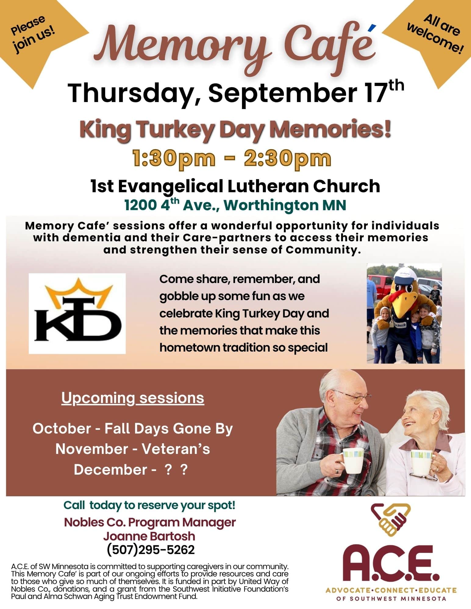 memory cafe flyer september 2026