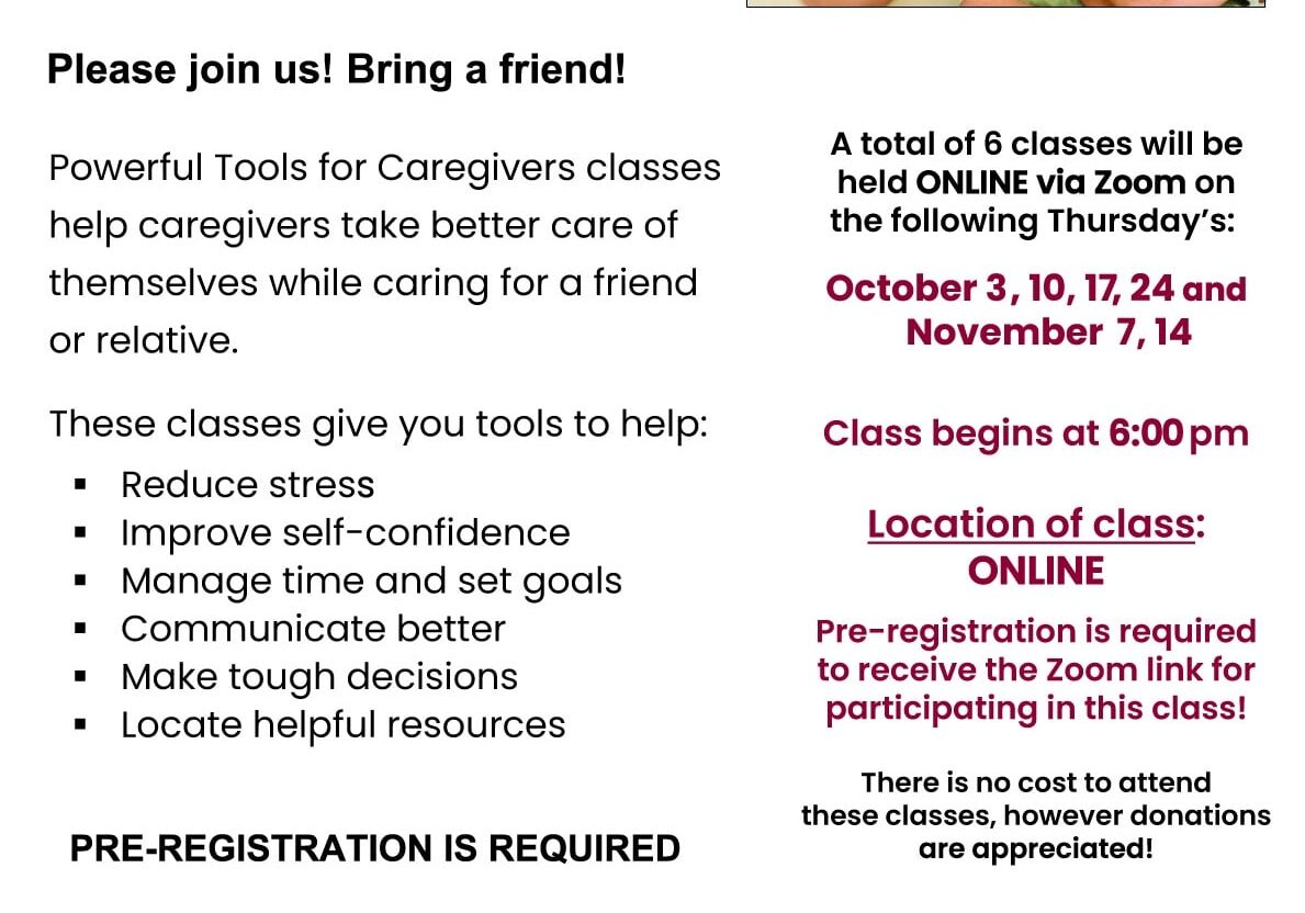 PTC Flyer LincolnCo Online Class Oct Nov24