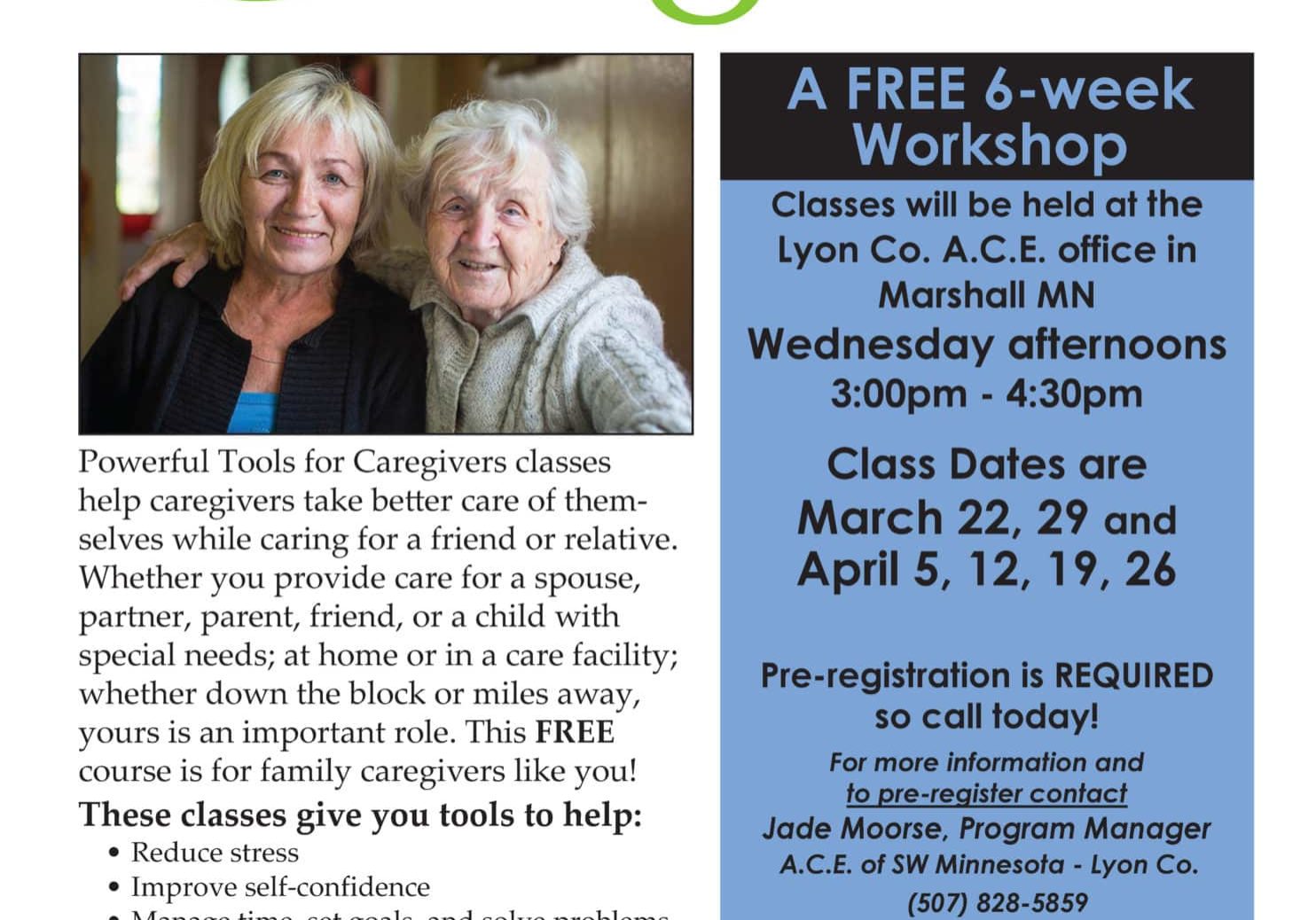 Powerful Tools for Caregivers Flyer LyonCo Office Mar Apr2023