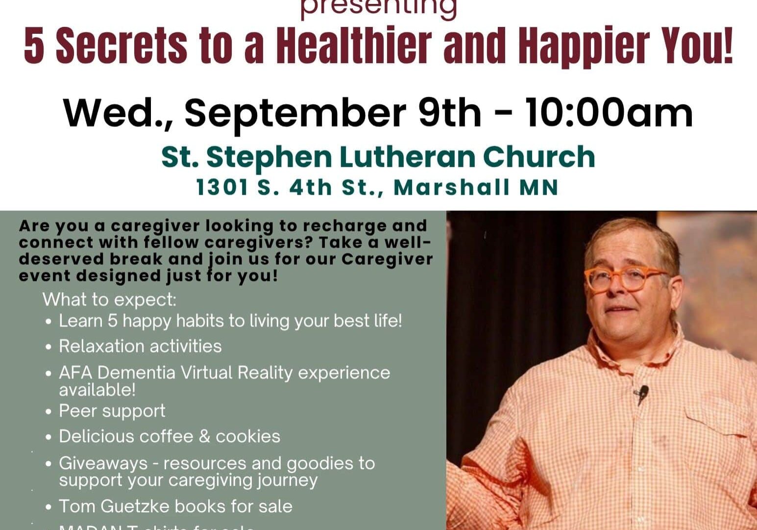 fall 2026 caregiver event flyer madan