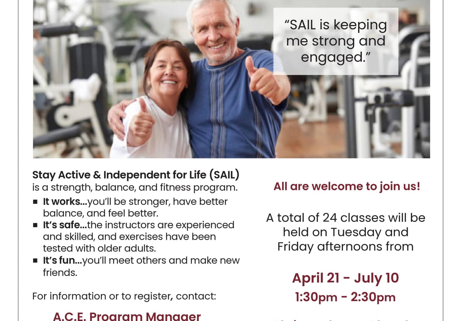 sail class flyer (rsvp) christ lutheran apr jul2026