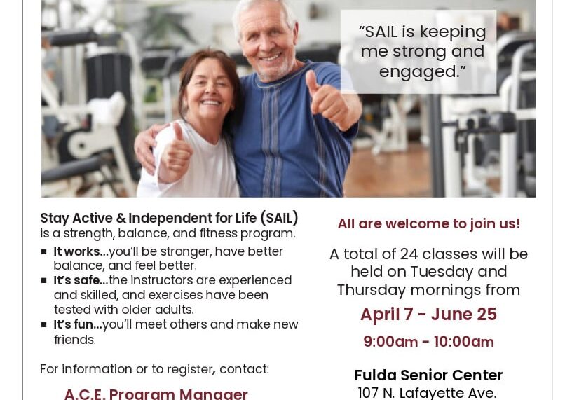 sail class flyer (rsvp) fulda senior center apr jun2026